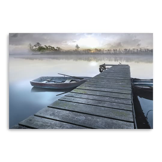 Misty Morning Pier Canvas Giclee